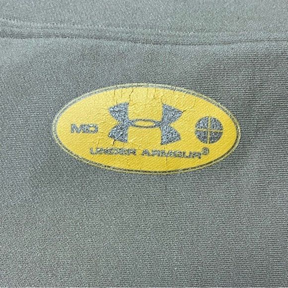 Under Armour Shirt ColdGear MockNeck Mens Medium Tan Brown Fitted Base Layer - Picture 8 of 9